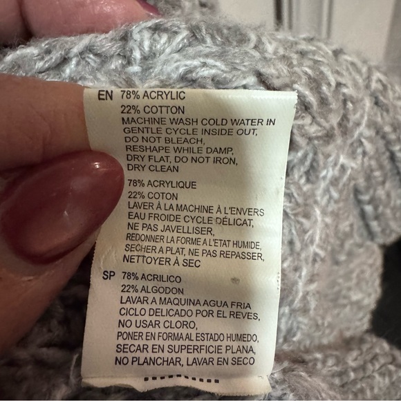 RD Style Gray Chunky Knit Cardigan Sweater - Picture 5 of 6